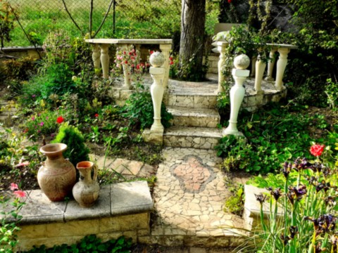 little seated area in garden